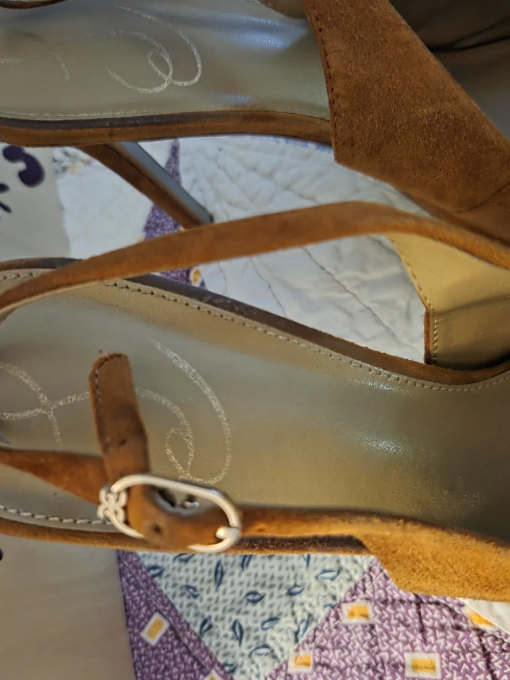 Women's Pointed-Toe Slingback Heels in Chestnut Brown Sam Eldeman 8.5 Gently Use